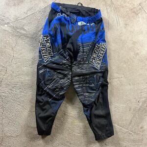 Vintage VTG Y2K Blue Black Metal Mulisha Moto Pants